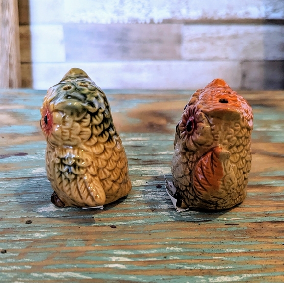 Cracker Barrel Whimsical Owl Set of Salt and Pepper Shakers - Picture 4 of 9